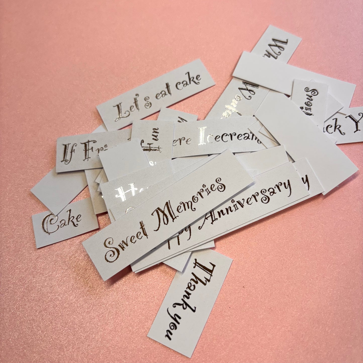 30pcs Silver Foiled Sweet Treasures Word Pack