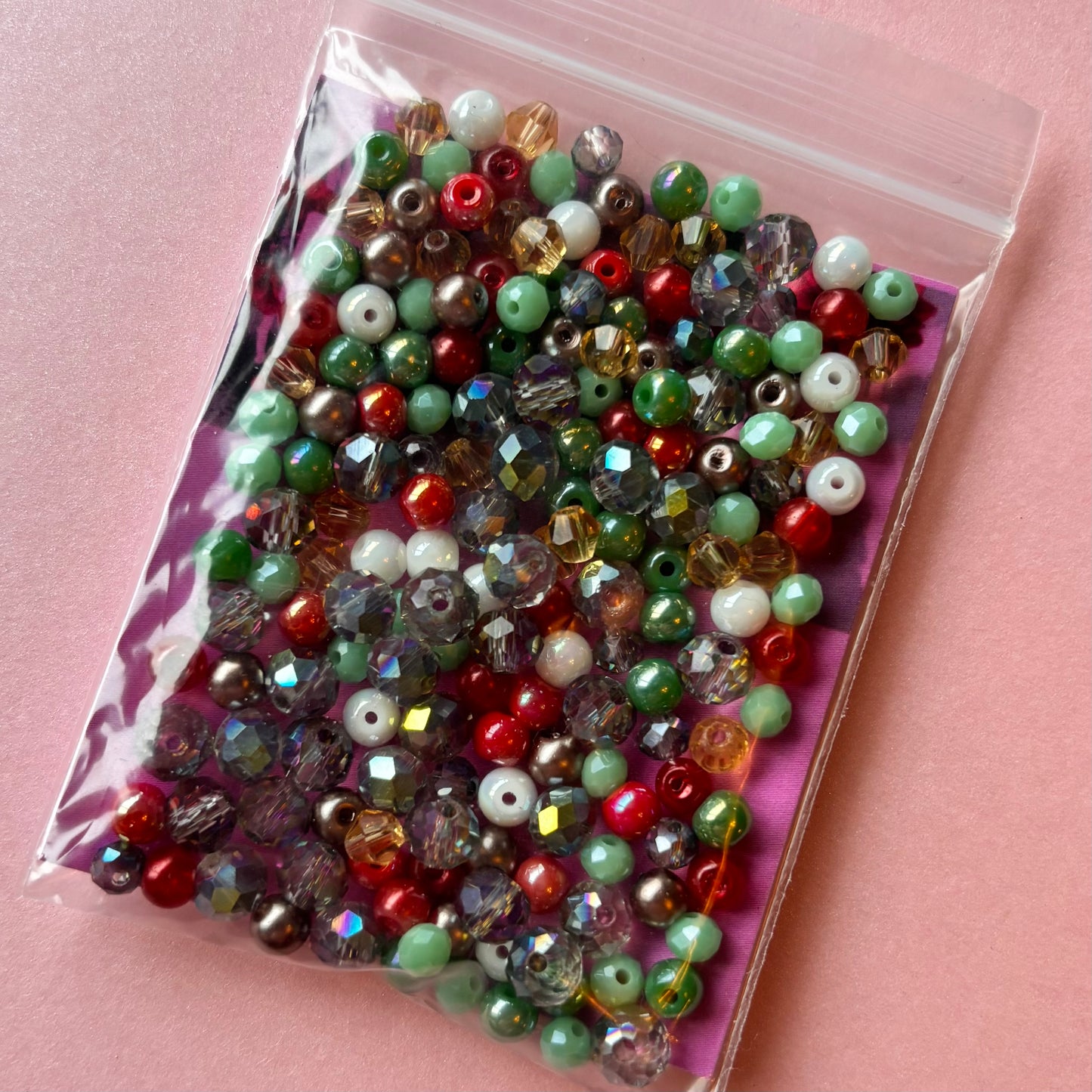 20 grams Mixed Round 4mm Glass Beads
