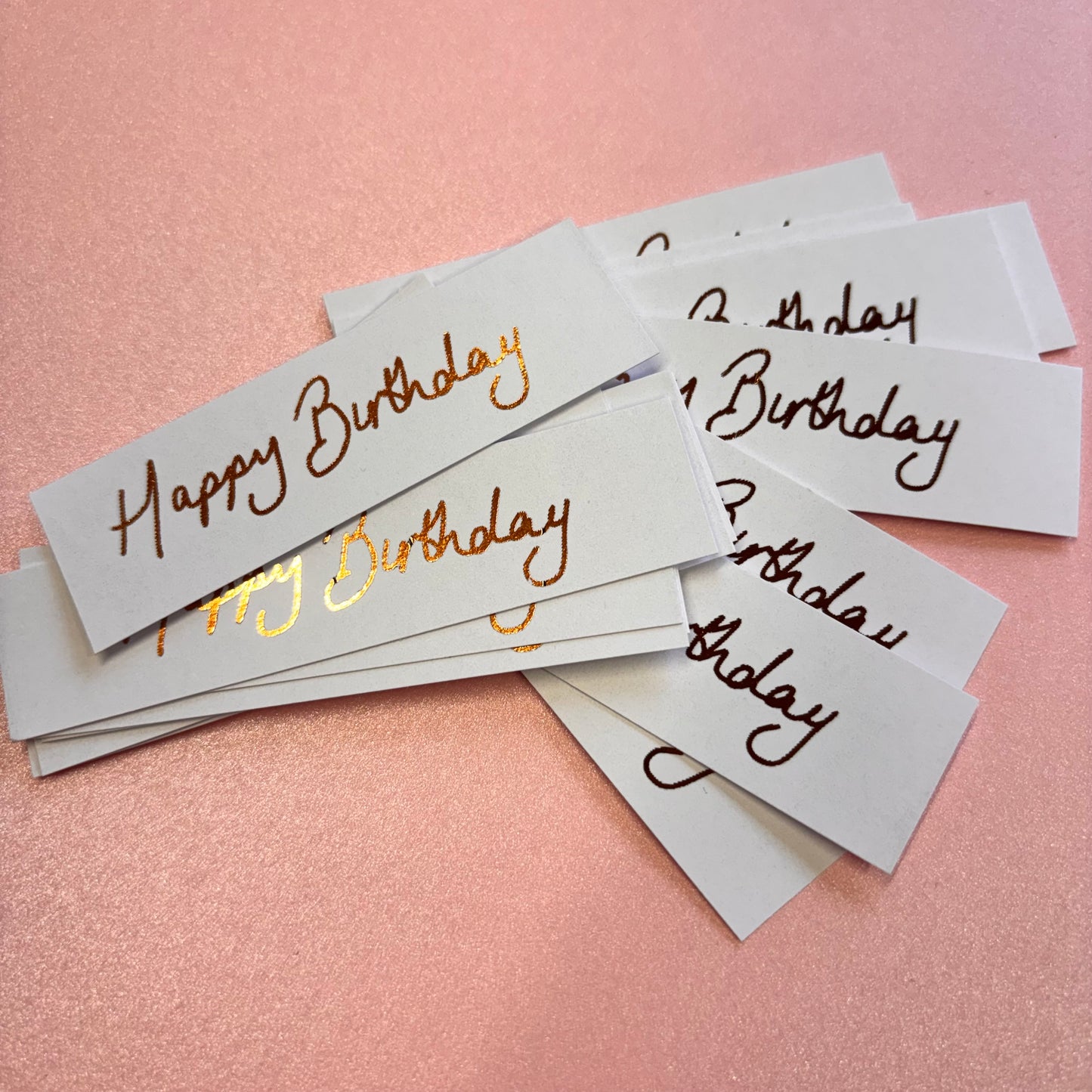 10pcs Copper Foiled With Happy Birthday Word Pack