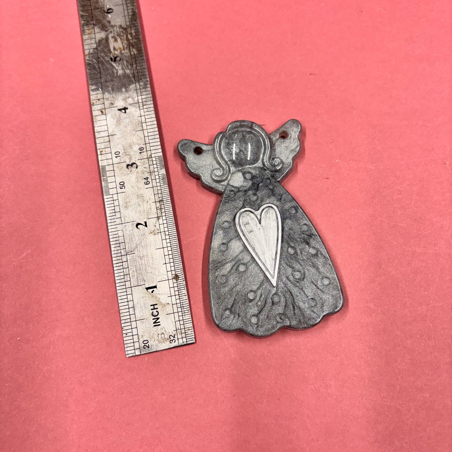 Beautiful Set of Resin Grey Angel Hanger