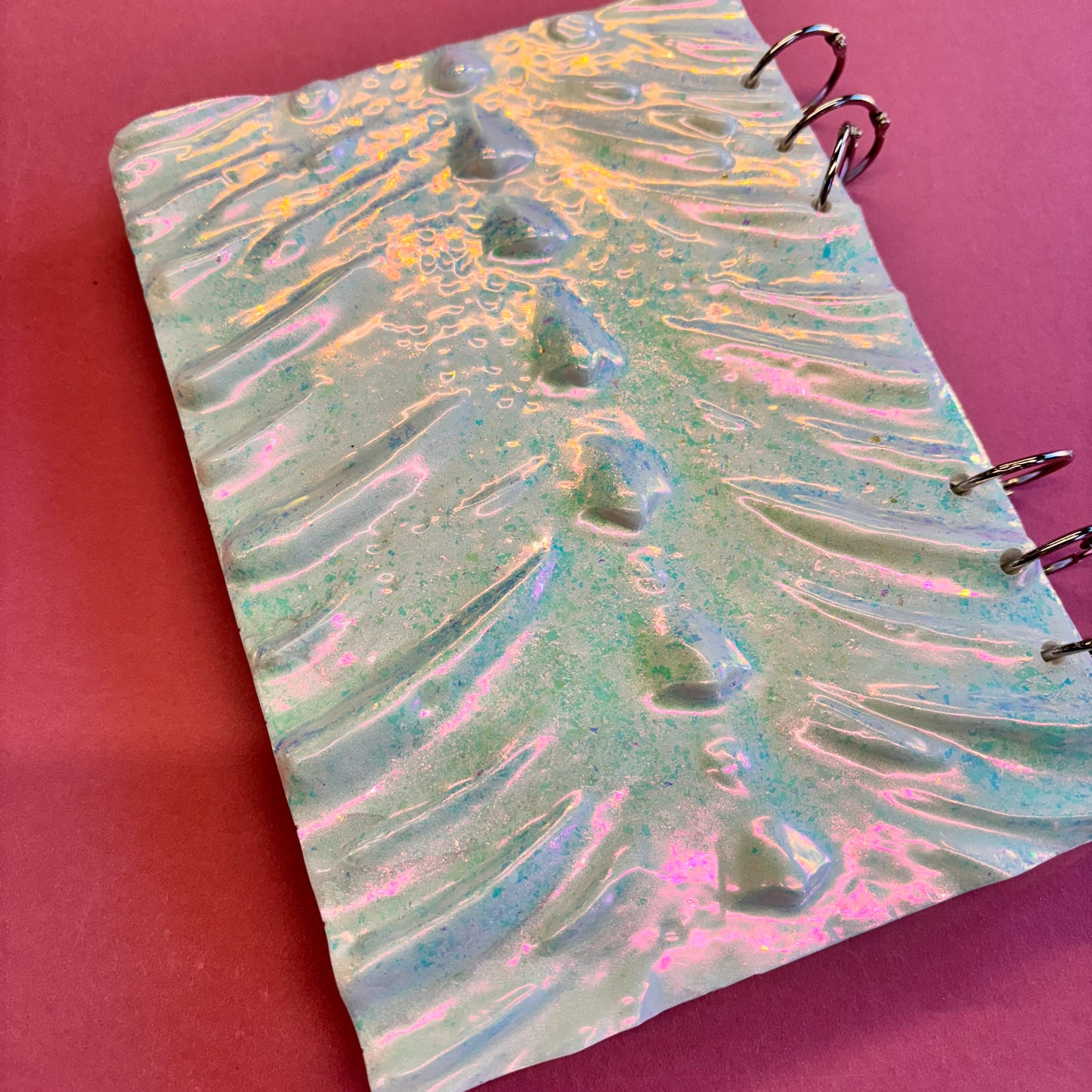 White Resin Dragon Eye A5 Blank Note Book