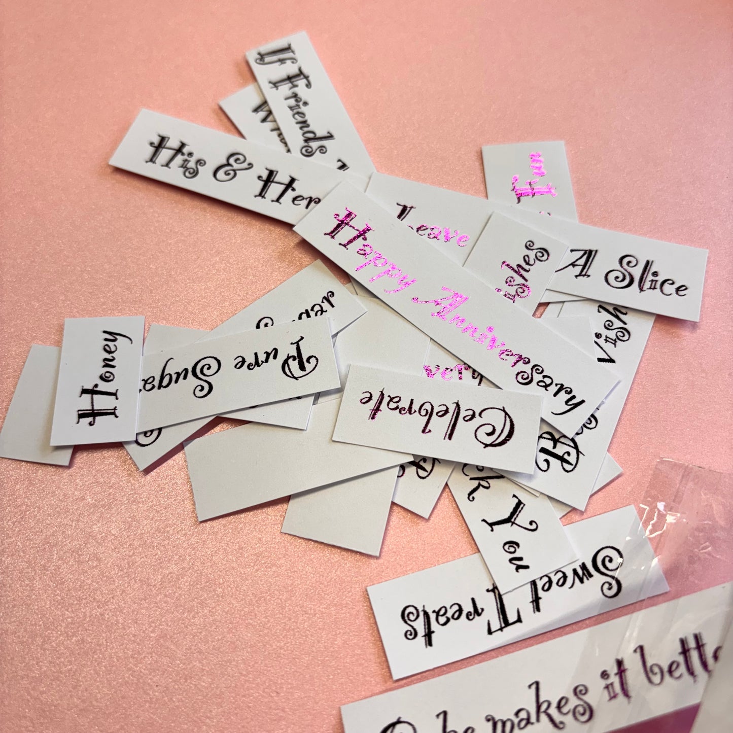 30pcs Dark Purple Foiled Sweet Treasures Word Pack