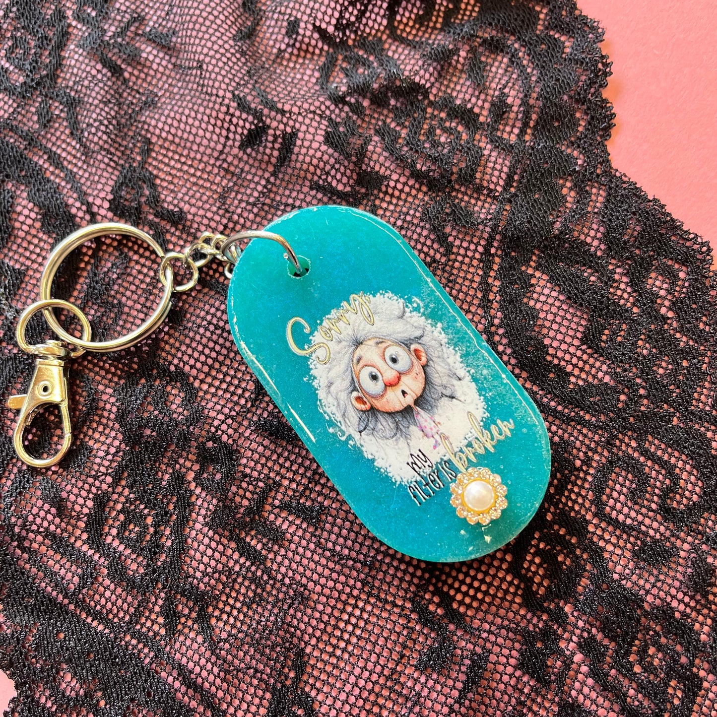Large Sorry My Filter Is Broken Keyring
