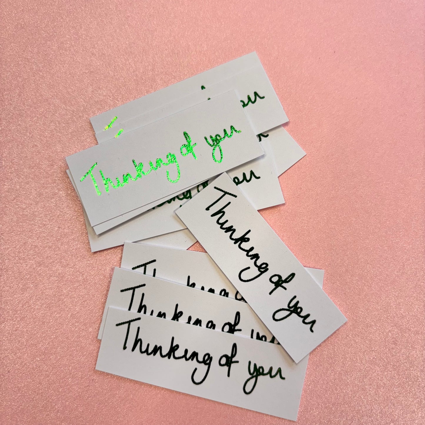 10pcs Green Foiled With Thinking Of You Word Pack