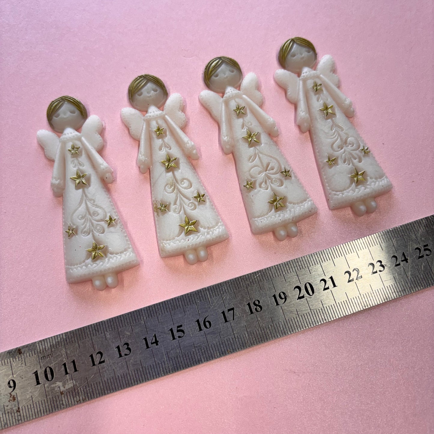 Set of 4 Resin Angle Card Embellishments