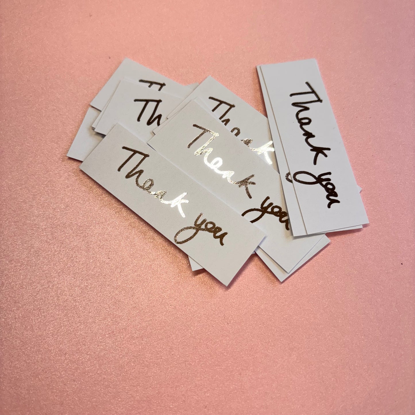 10pcs Silver Foiled Thank You Word Pack