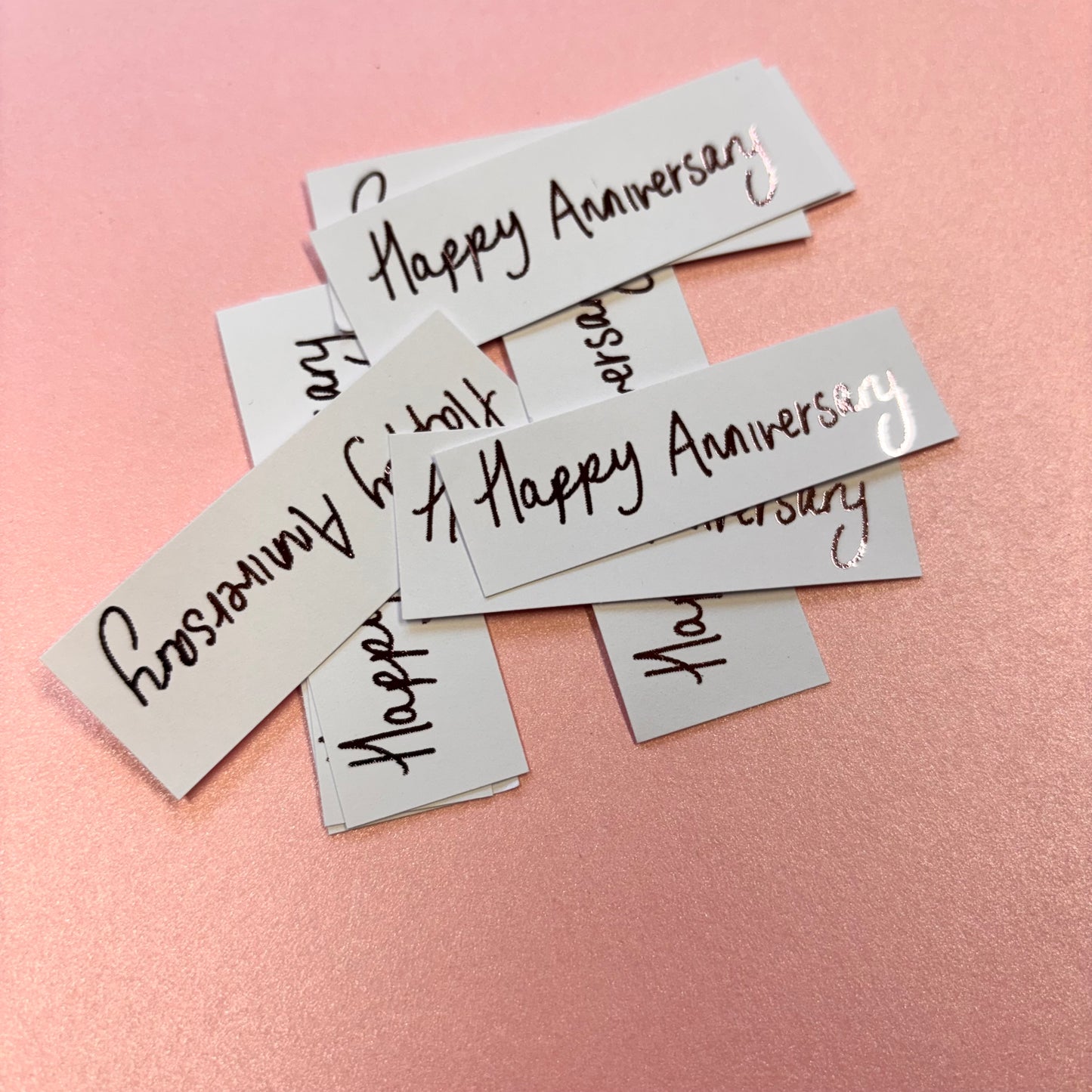 10pcs Light Purple Foiled With Happy Anniversary Word Pack