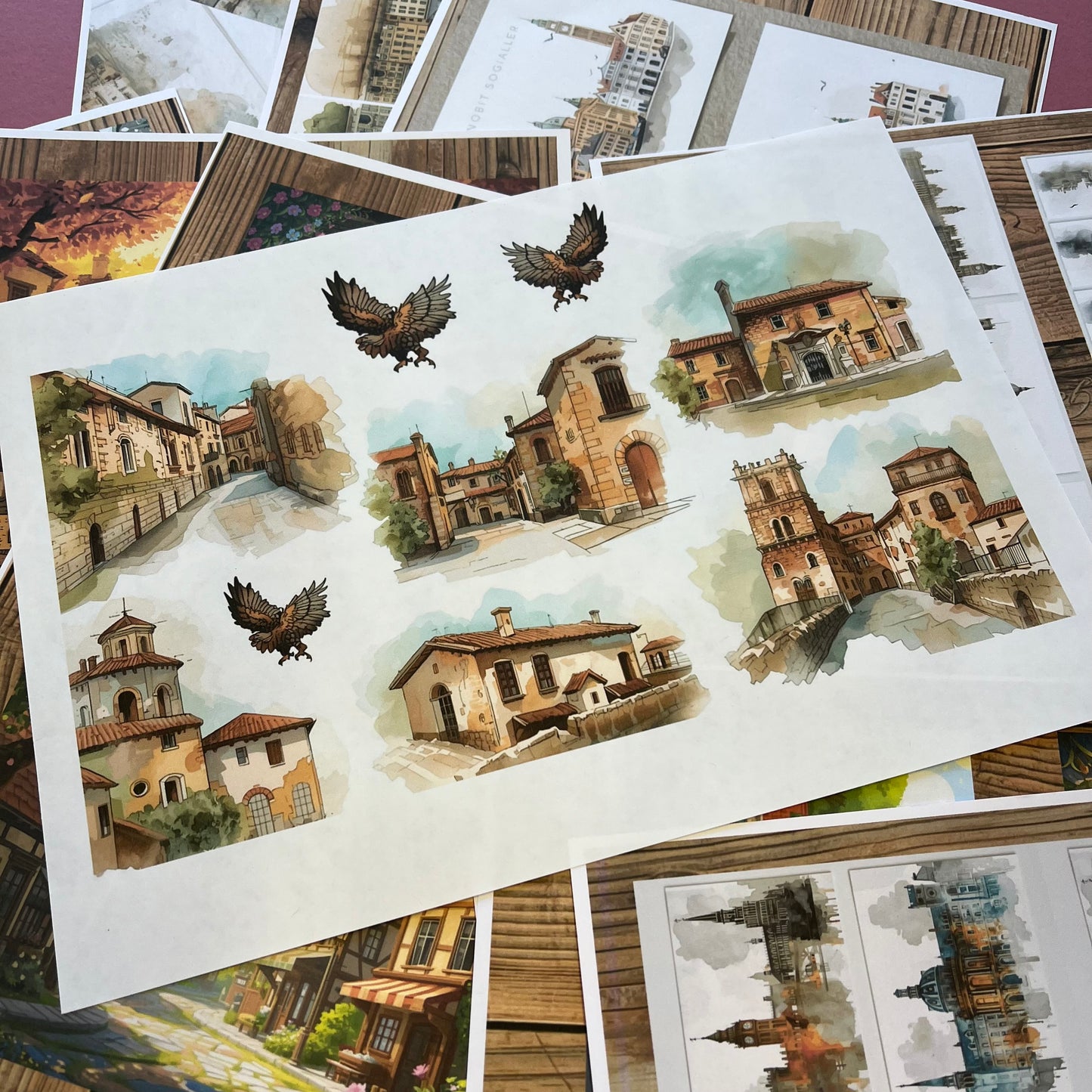 Printed And Posted City Life Cut Apart Paper Pad 11 Sheets
