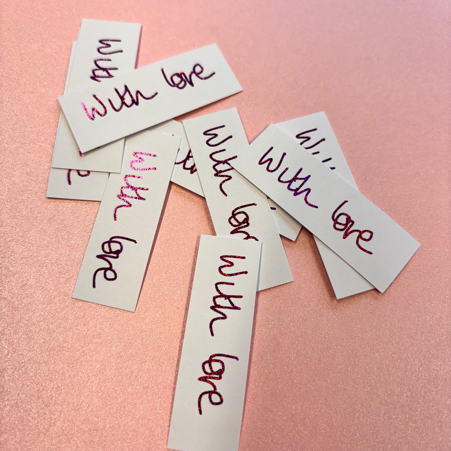 10pcs Dark Purple Foiled With Love Word Pack