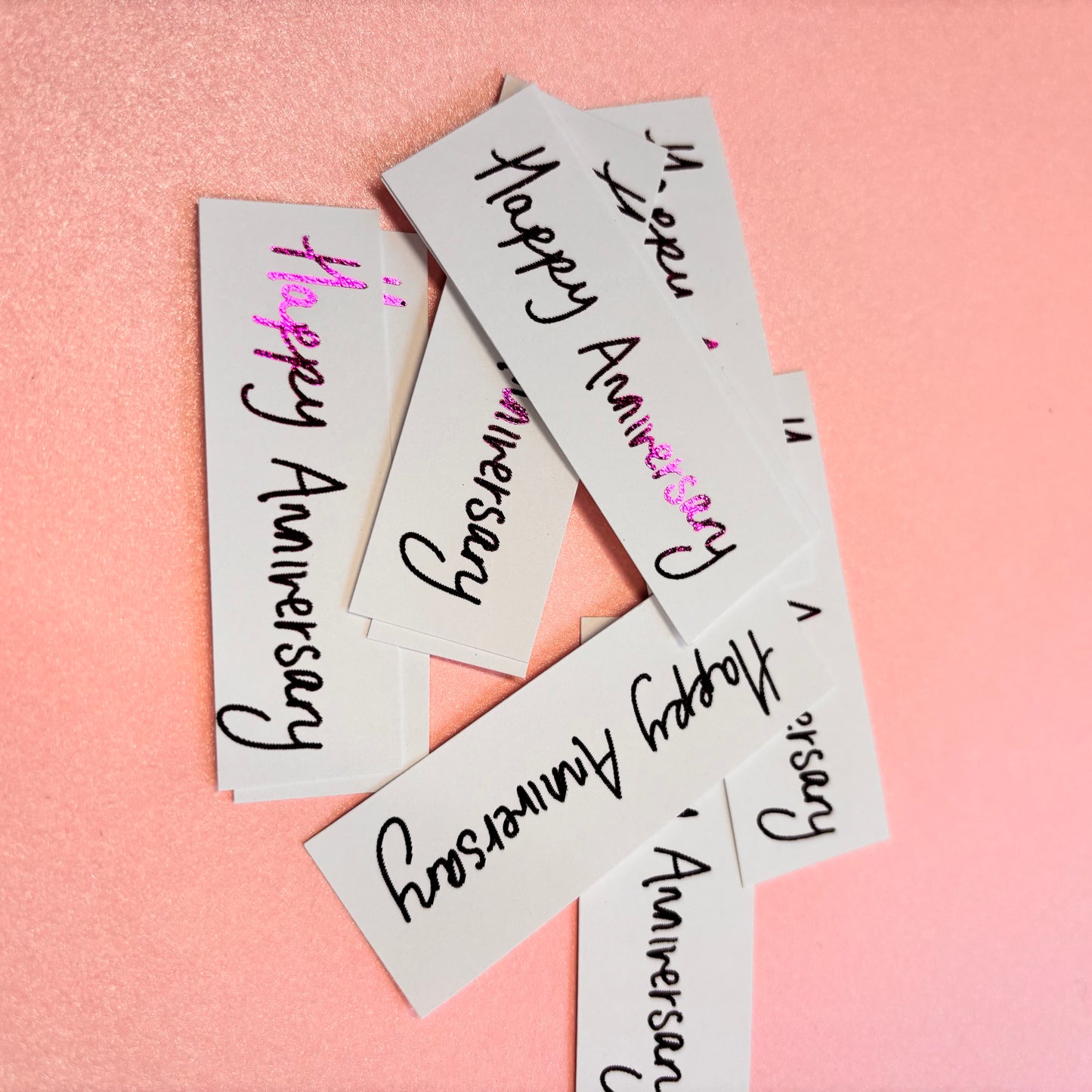 10pcs Dark Purple Foiled With Happy Anniversary Word Pack