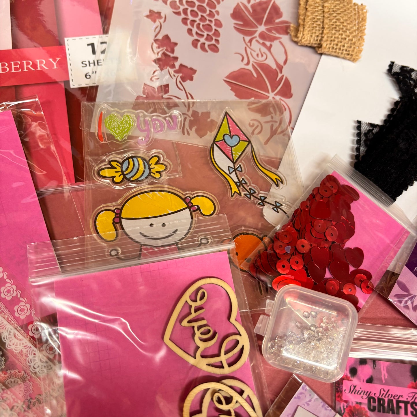 I love you card making kit