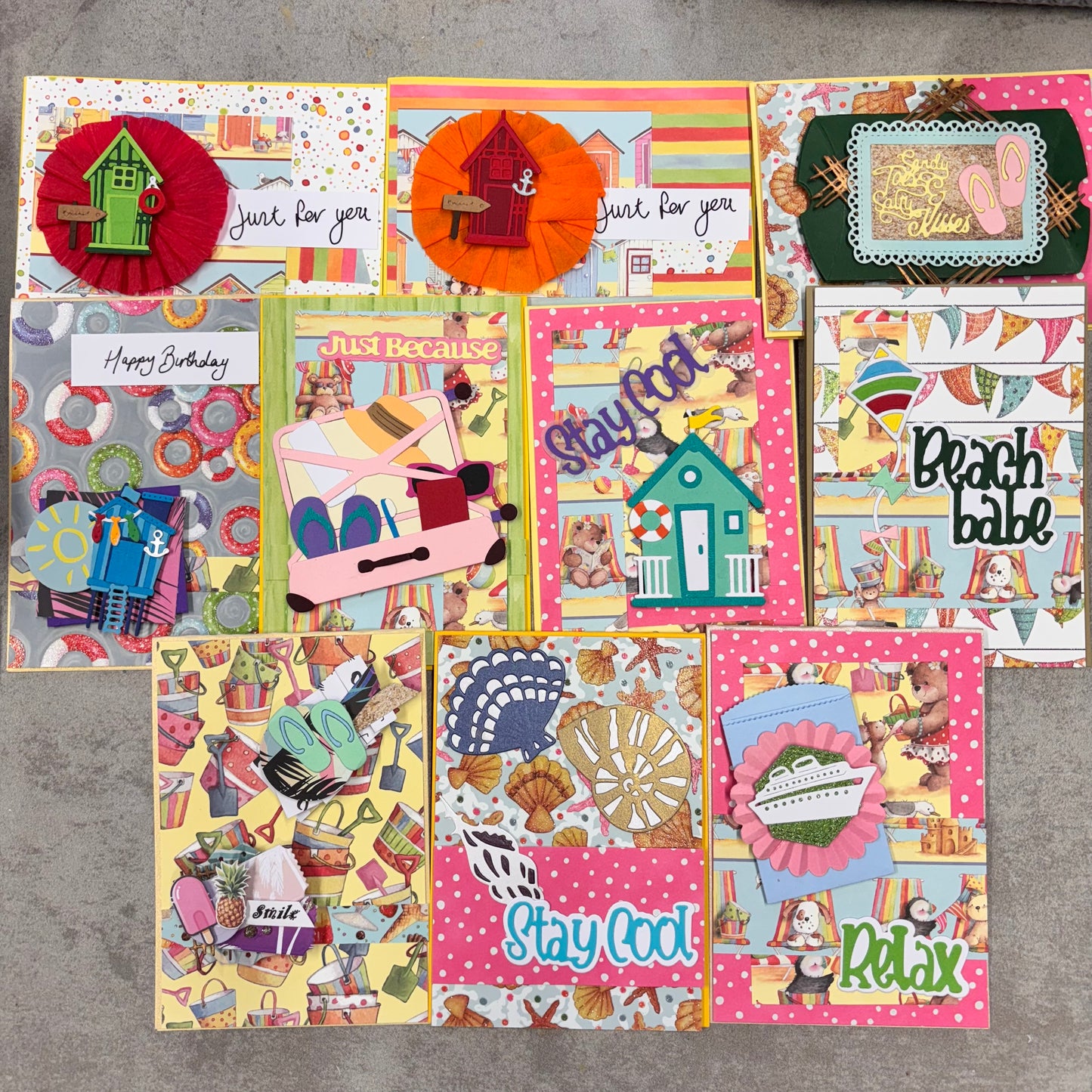 10 Handmade Beach Themed Cards