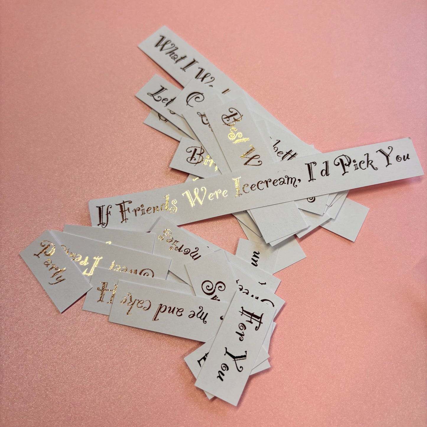 30pcs Rose Gold Foiled Sweet Treasures Word Pack