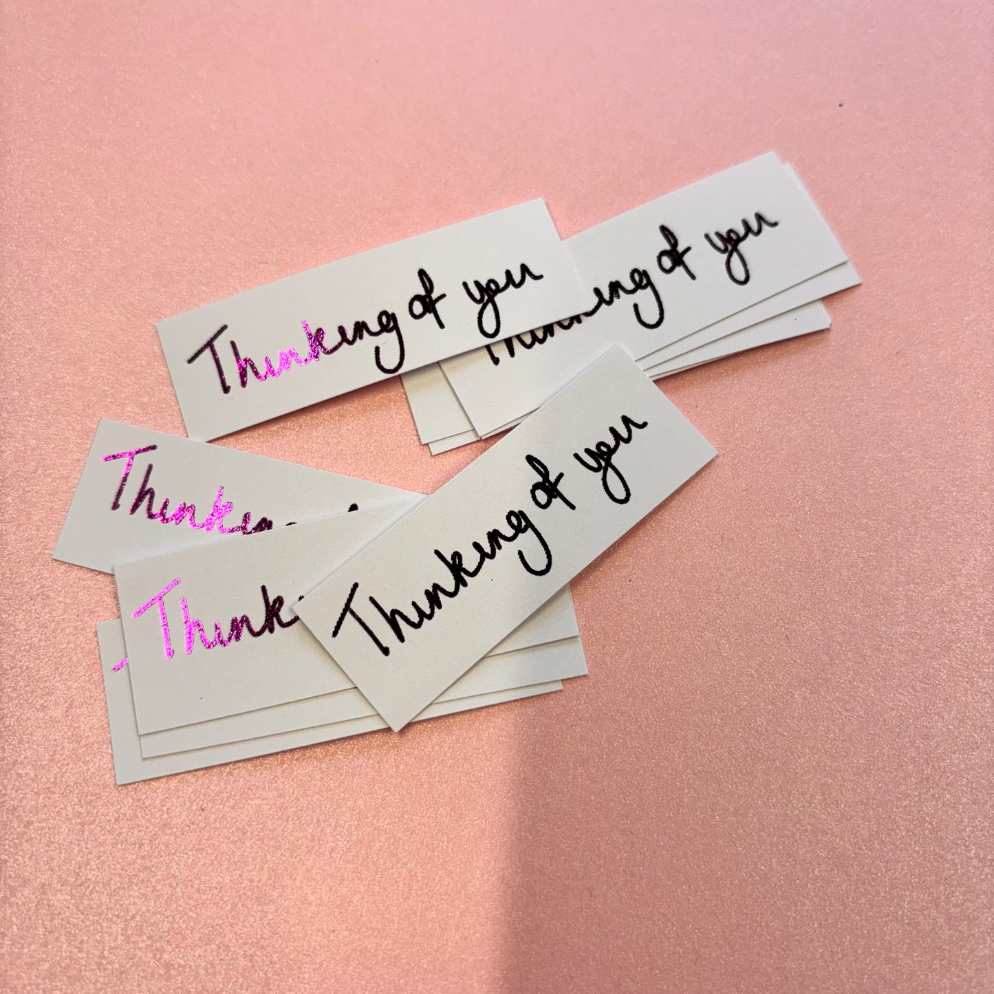 10pcs Dark Purple Foiled With Thinking Of You Word Pack