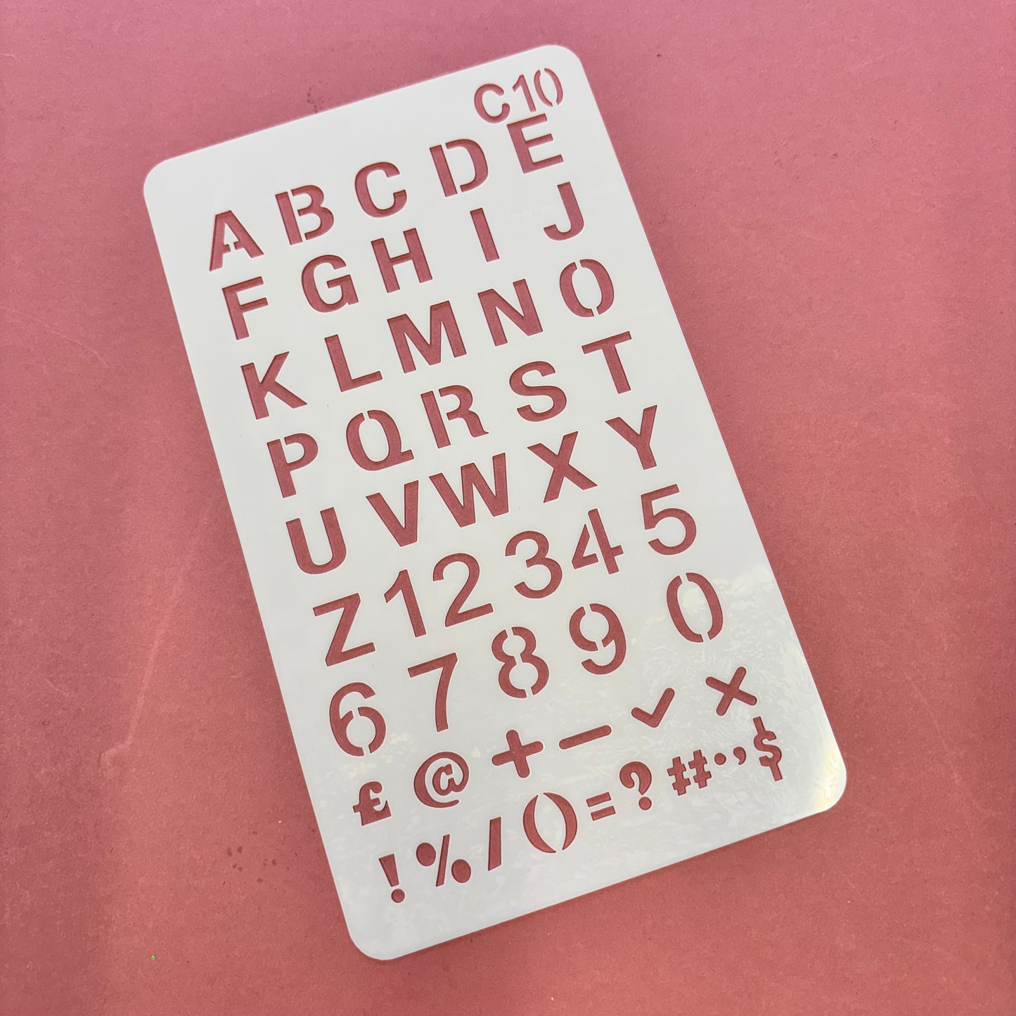 18 cm x 10.5 cm Alphabet Stencil