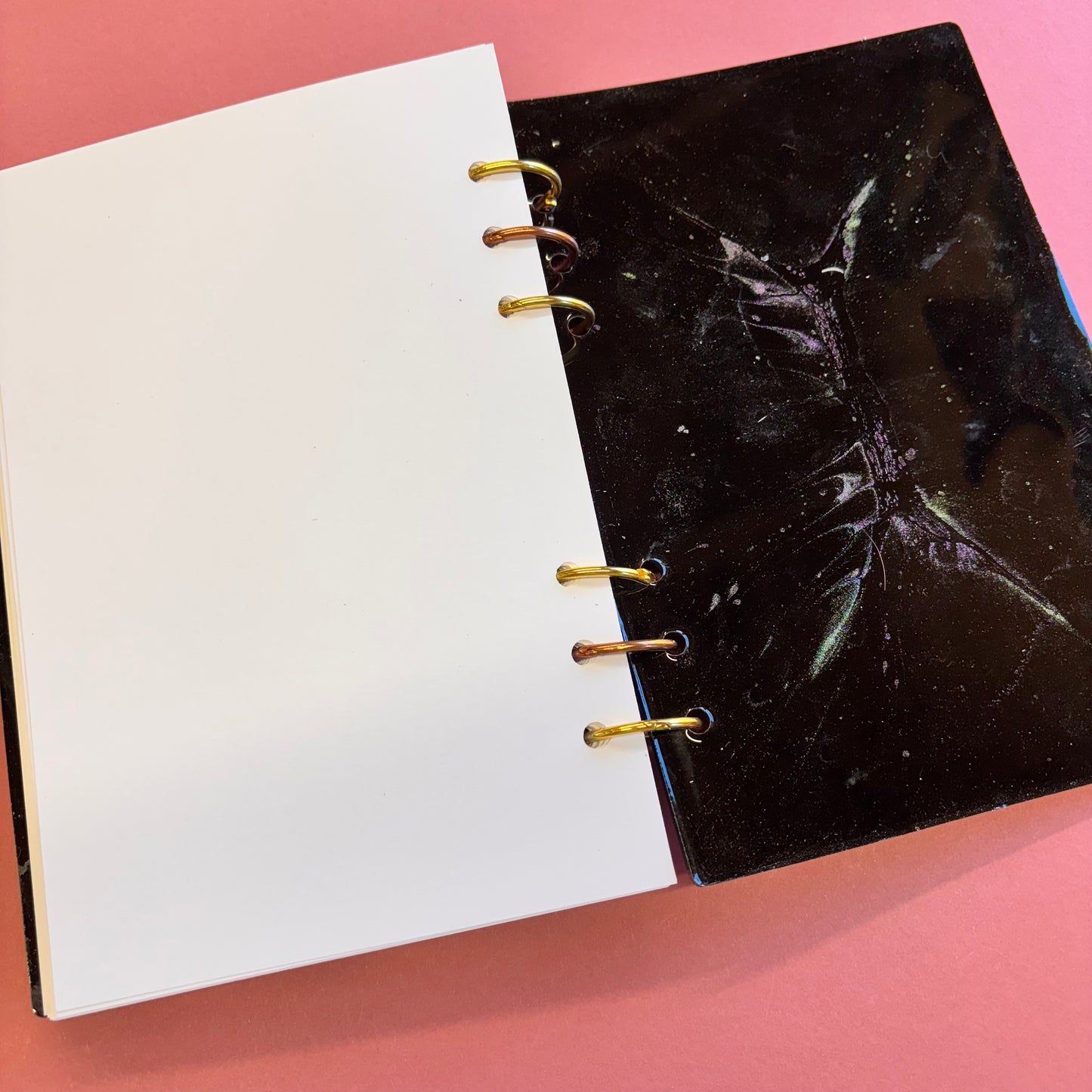 Metallic Pink And Green Resin Dragon Eye A5 Blank Note Book