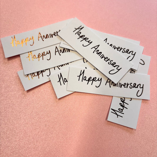 10pcs Brown Foiled With Happy Anniversary Word Pack