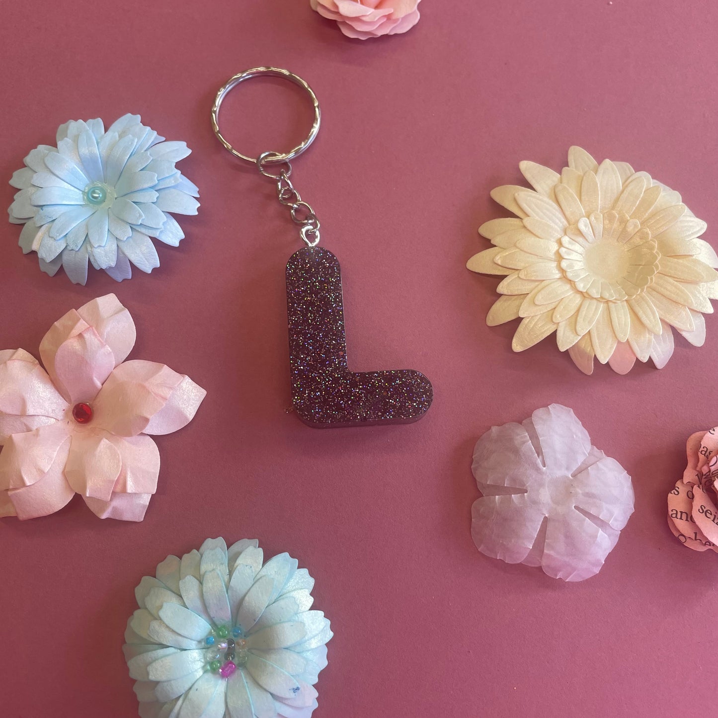 Letter Resin Keyrings