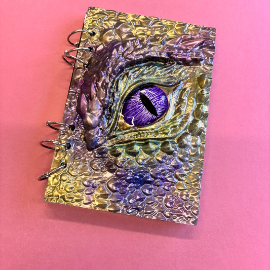 Purple and Green Resin Dragon Eye A5 Blank Note Book