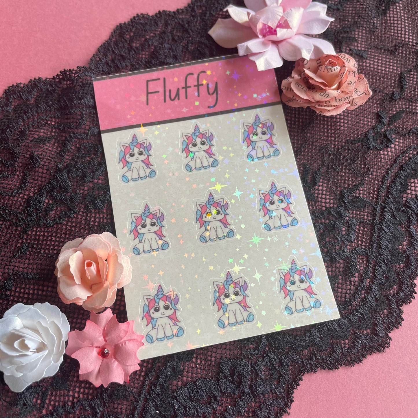 Limited Holographic Cutesy treasures Sticker Sheet