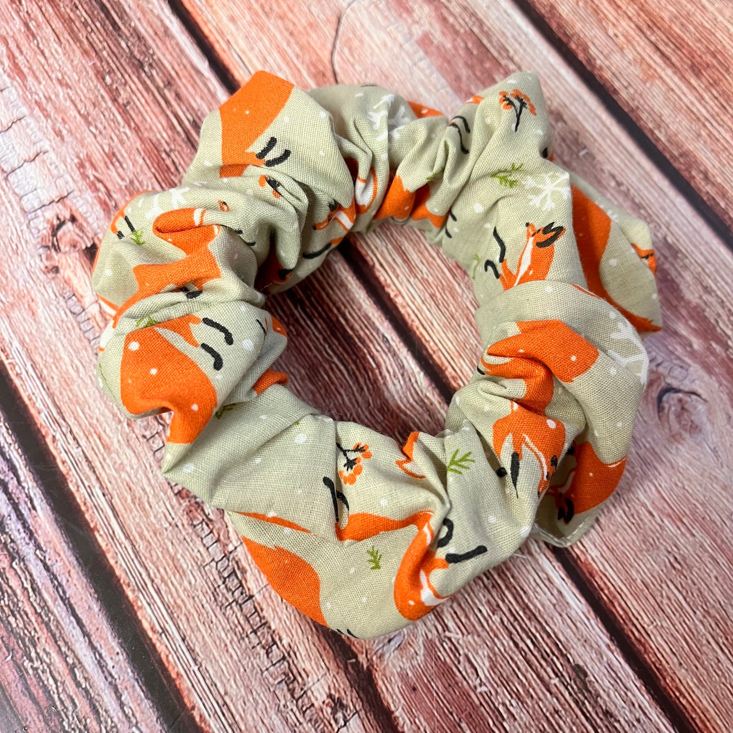 Regular Christmas Fox scrunchie