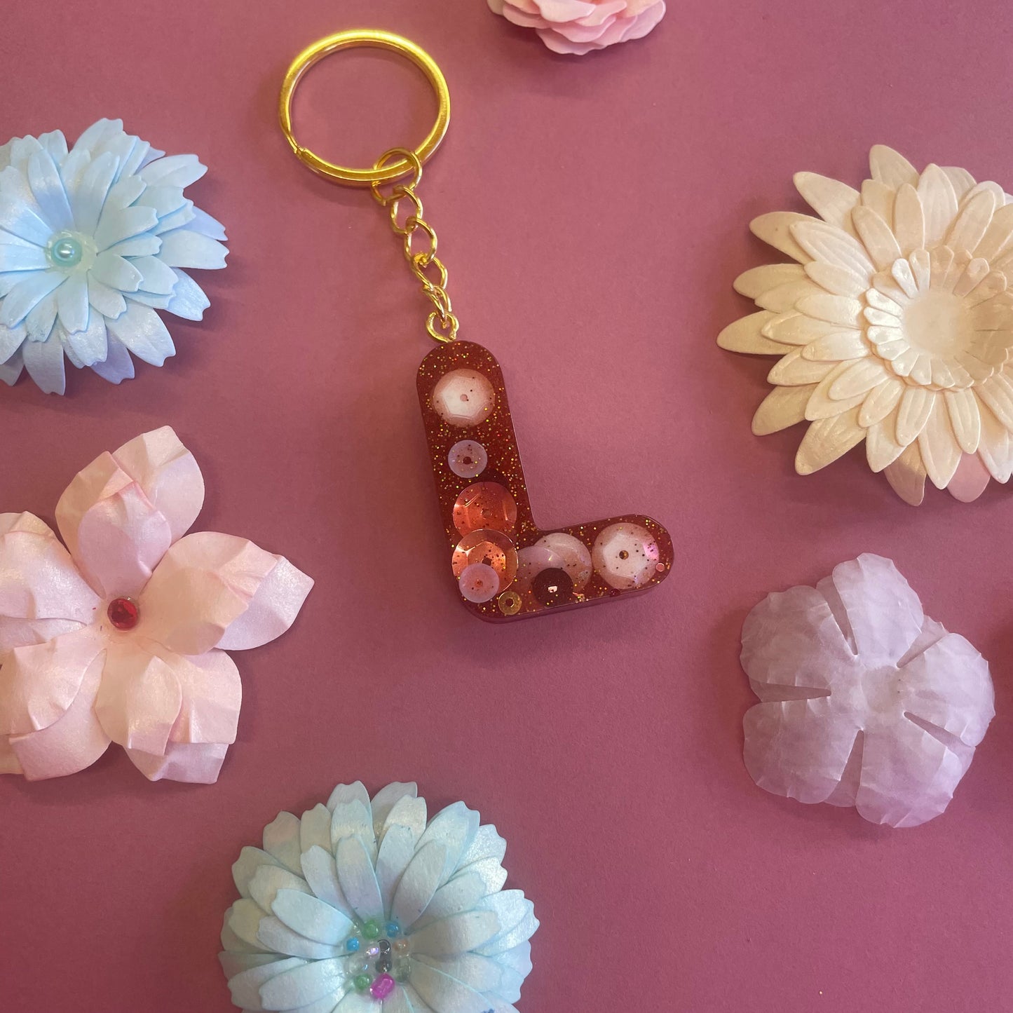 Letter Resin Keyrings