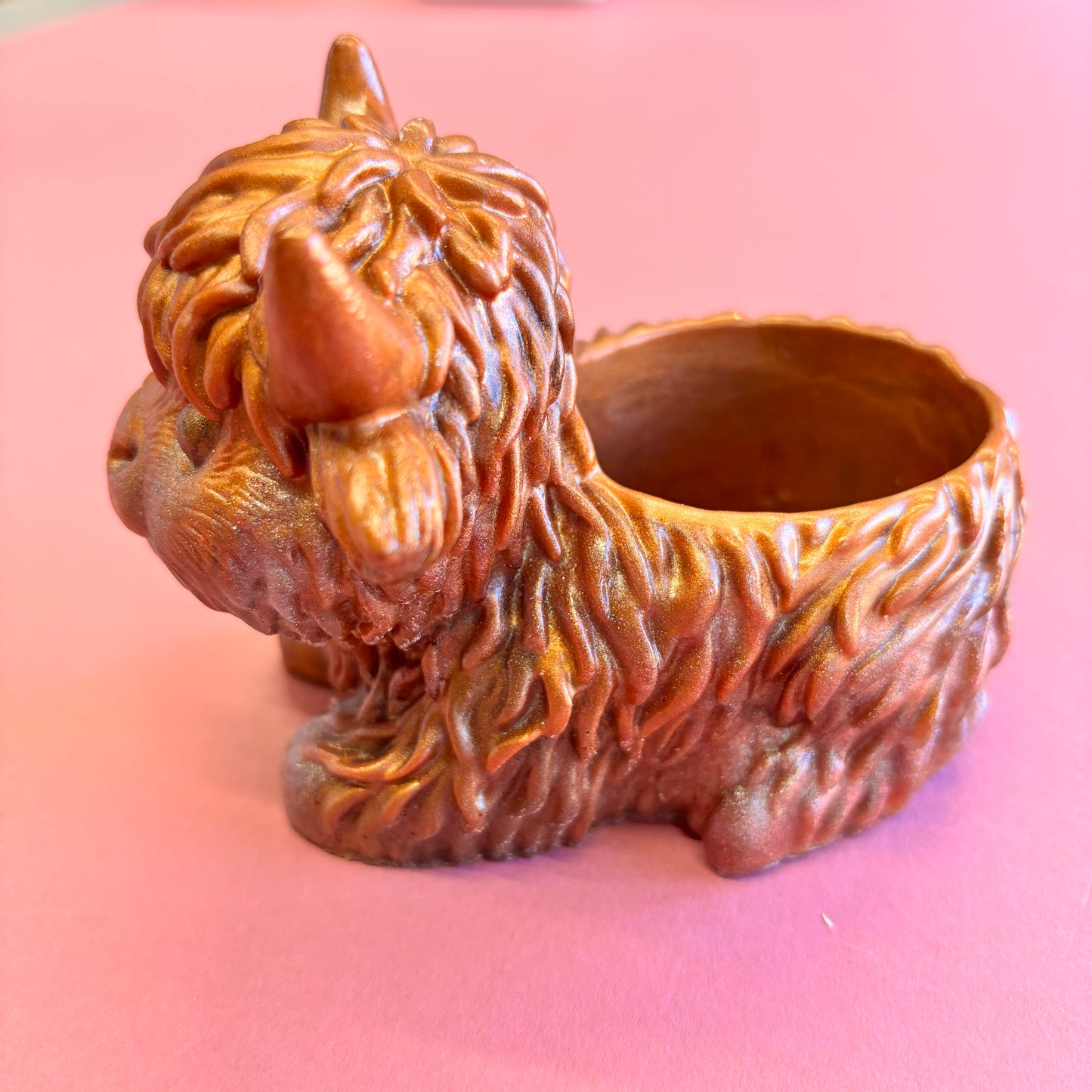 Made to Order Highland Cow Resin Pot