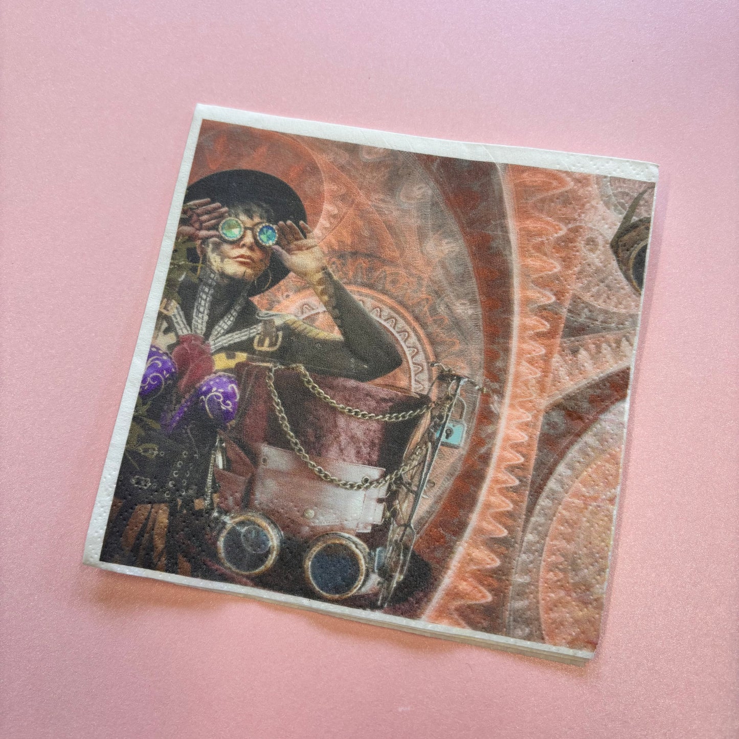 Victorian Steampunk 8pcs Napkins by Shiny Creation