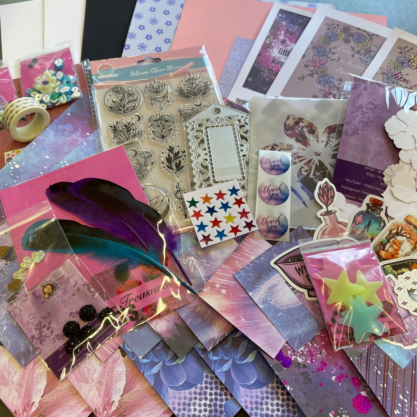 Glitzy Treasures card making kit