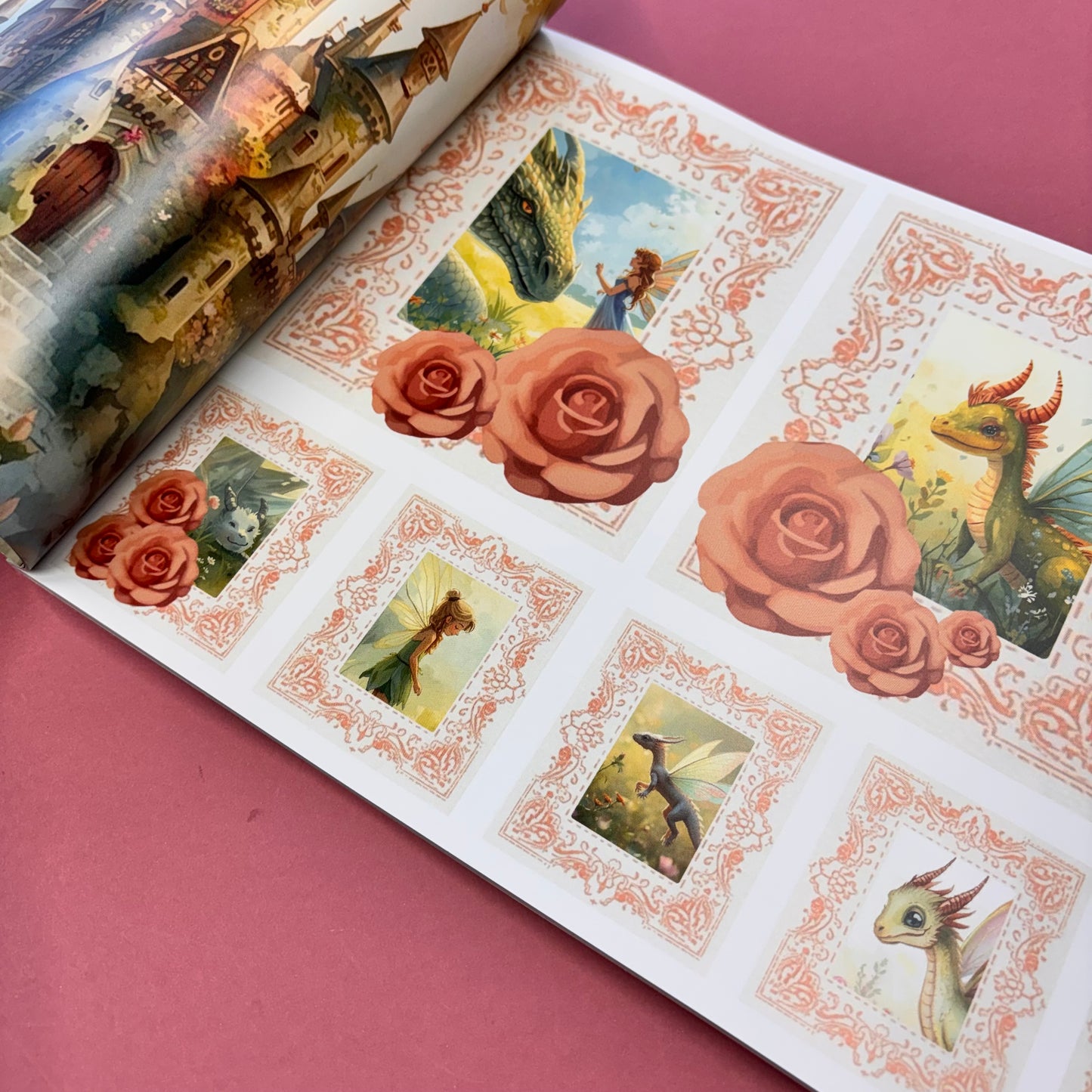 Fantasy Collage Book Ephemera and Sticker Bundle