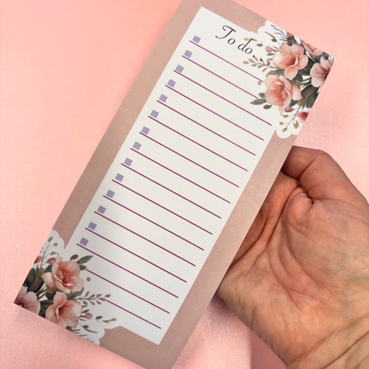 Delicate Roses To Do List Note Pad