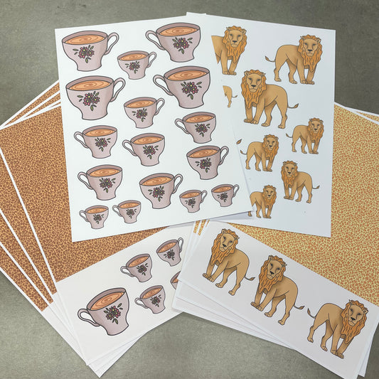 A4 paper pad and Ephemera pack Sammy the Lion