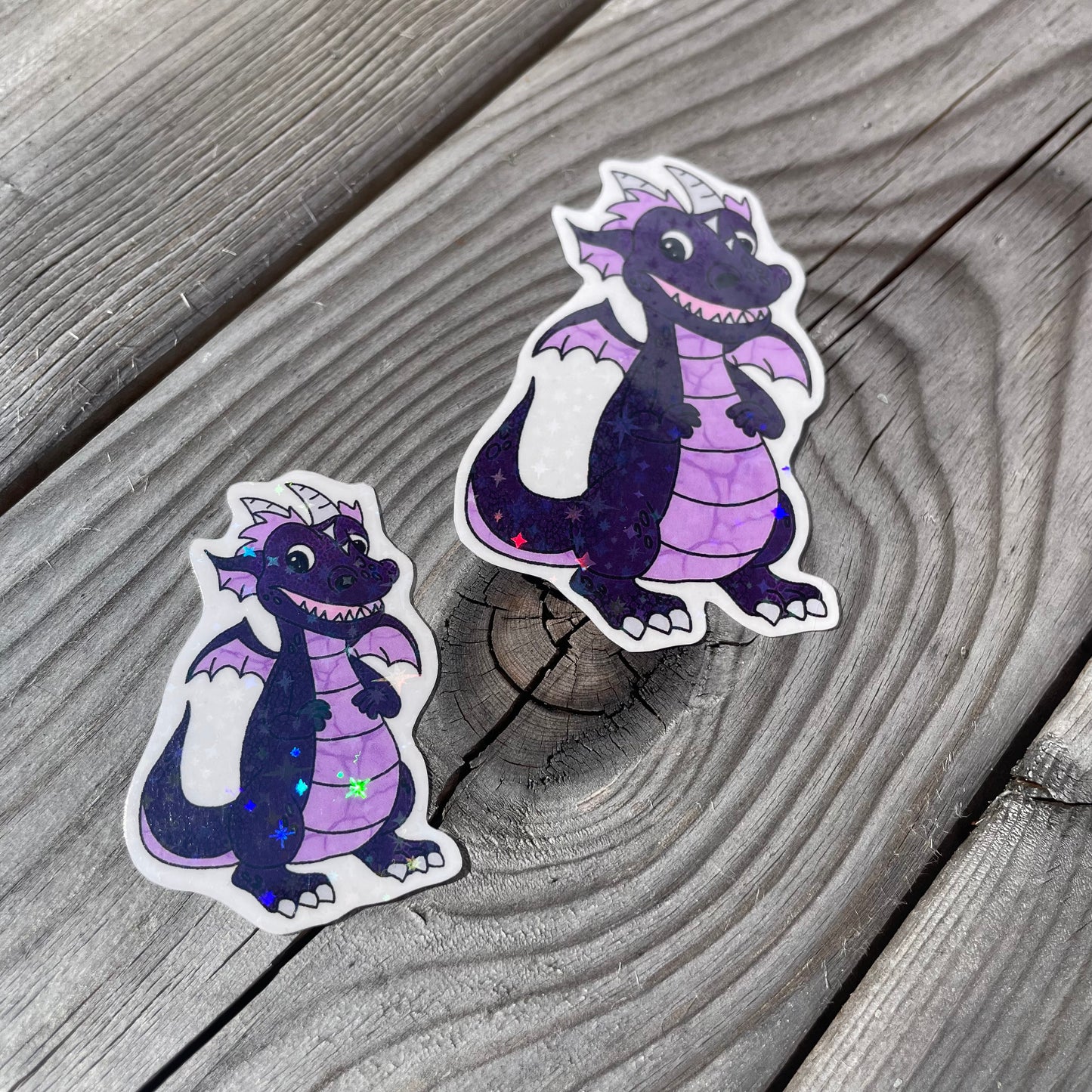 2 pc Rae The Dragon Clear Holographic Stickers