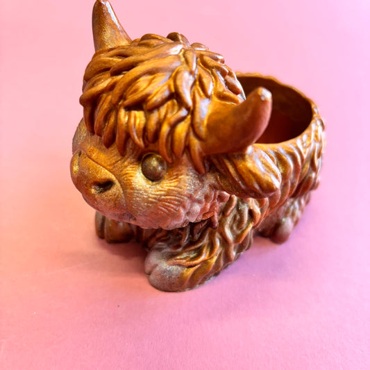 Made to Order Highland Cow Resin Pot