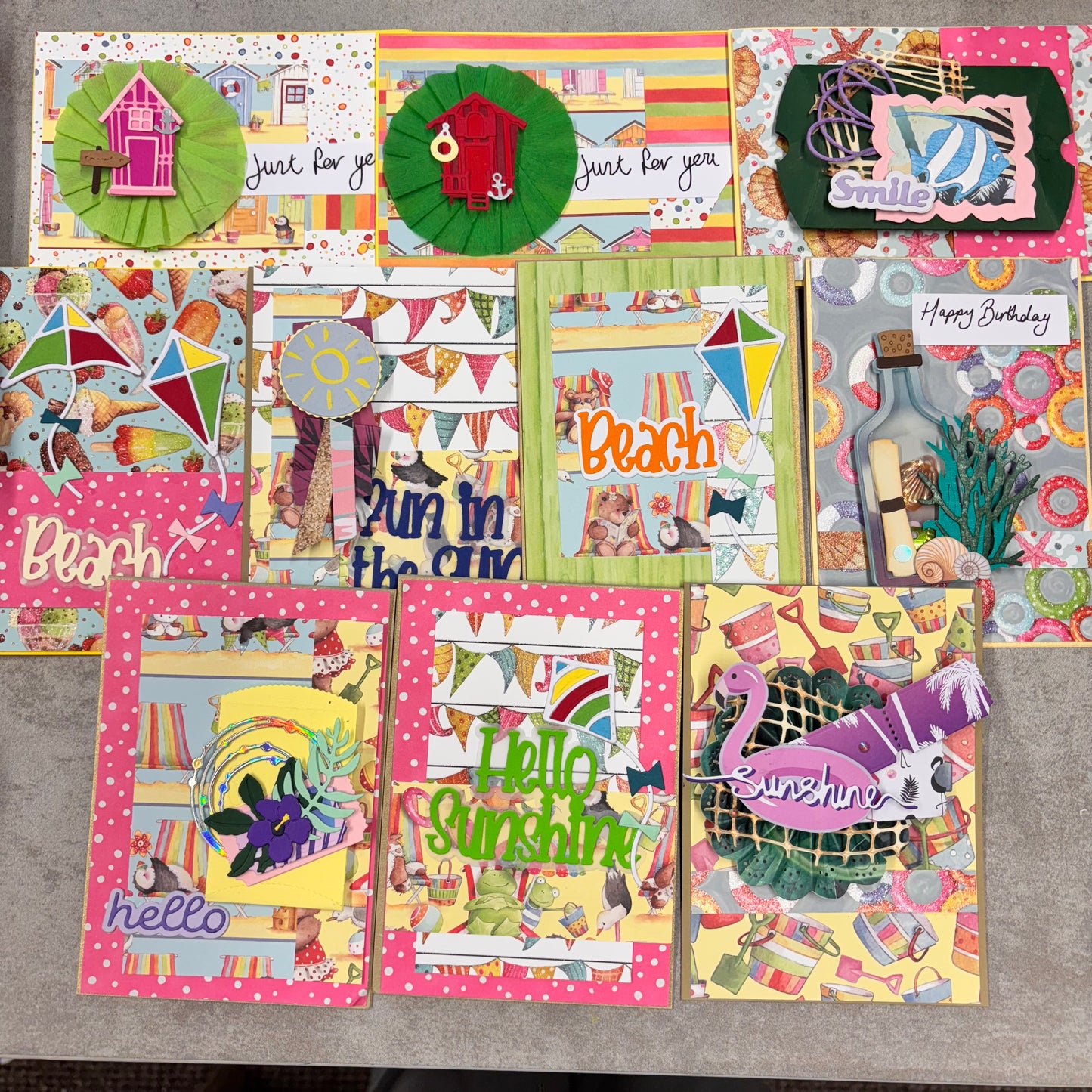 10 Handmade Beach Themed Cards