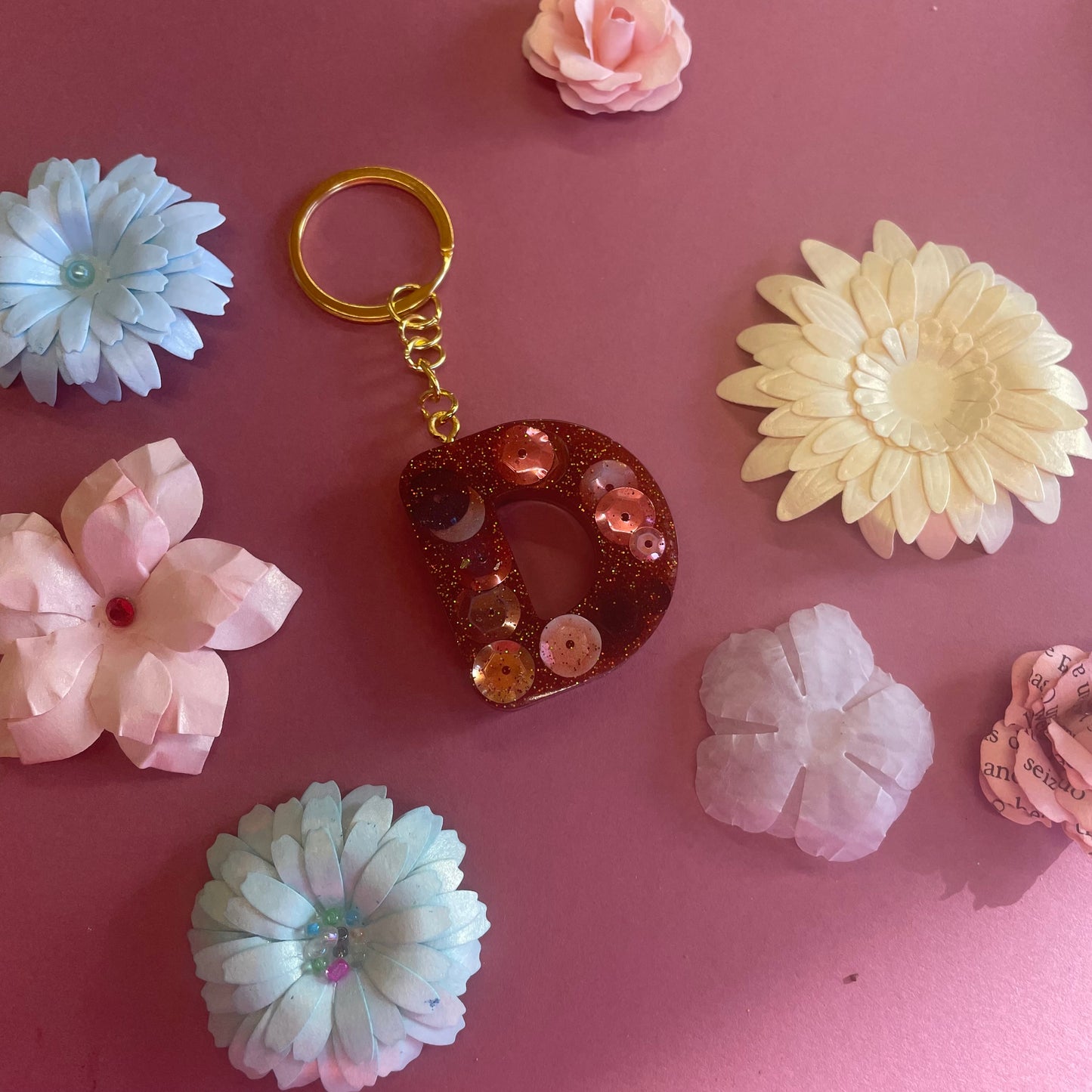 Letter Resin Keyrings