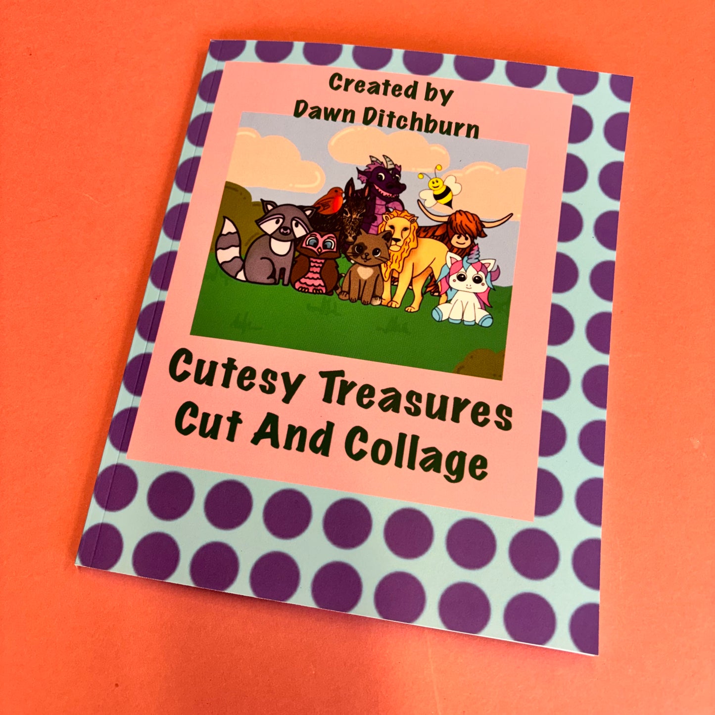 Cutesy Treasures Paperback Cut And Collage Book
