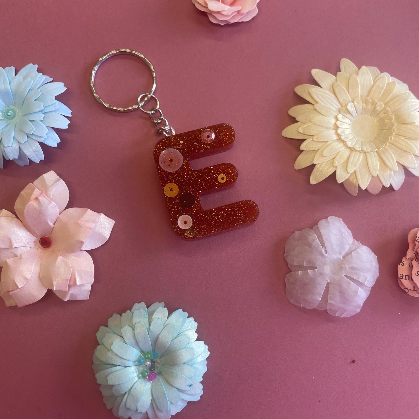 Letter Resin Keyrings