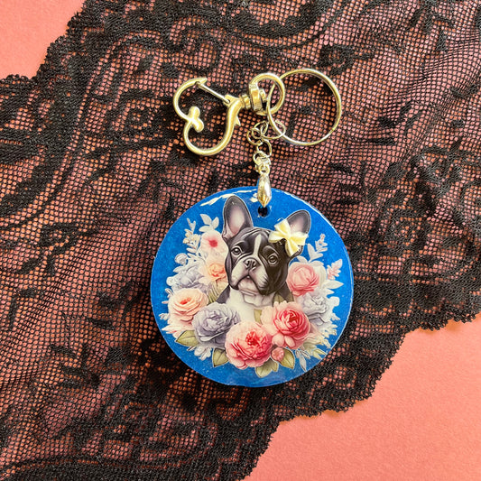 Large French Bulldog Keyring