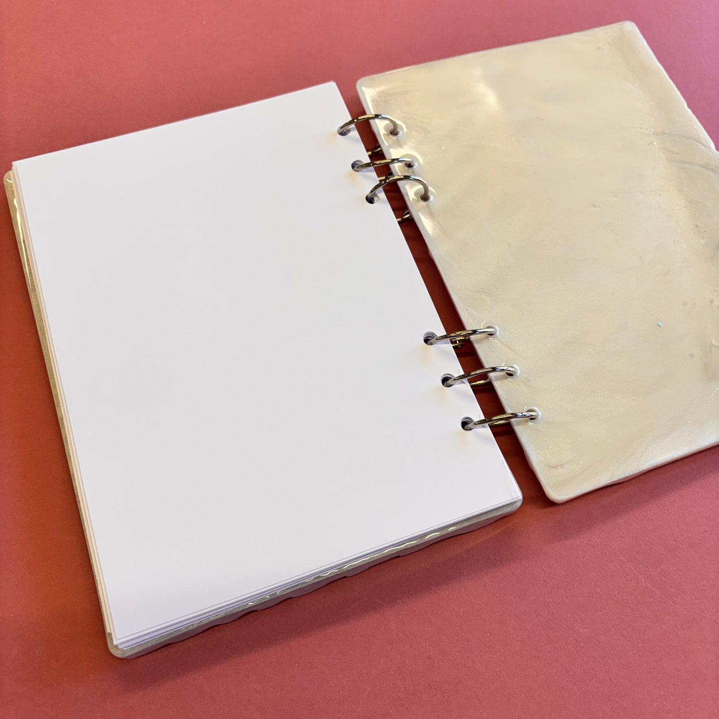 White Resin Dragon Eye A5 Blank Note Book