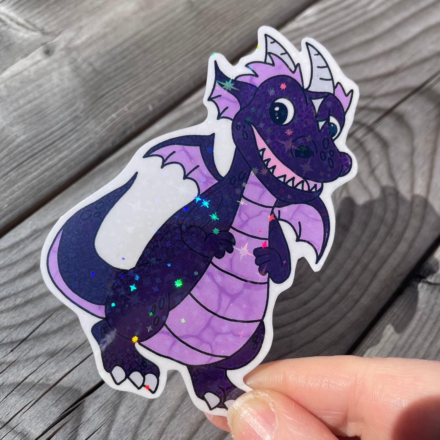 1 pc Large Rae The Dragon Clear Holographic Stickers