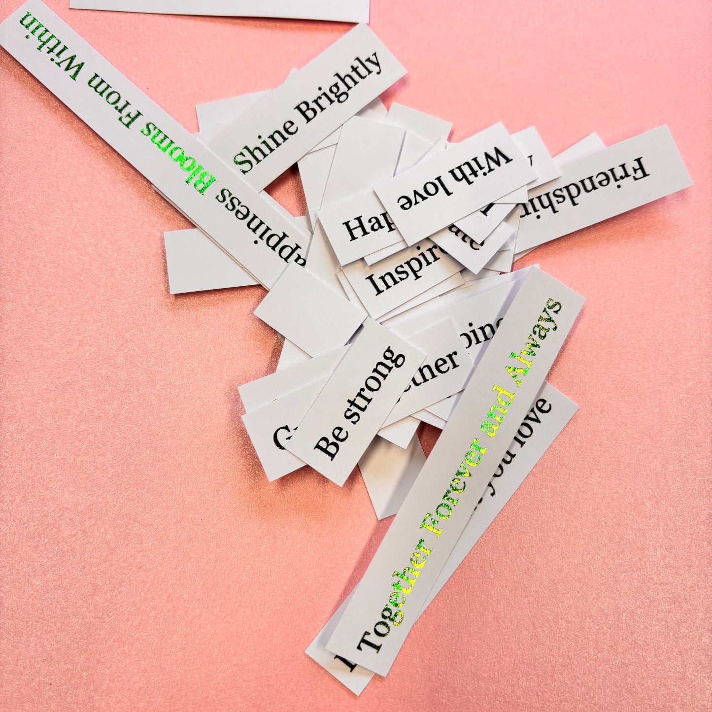 30pcs Green Foiled Floral Treasures Word Pack