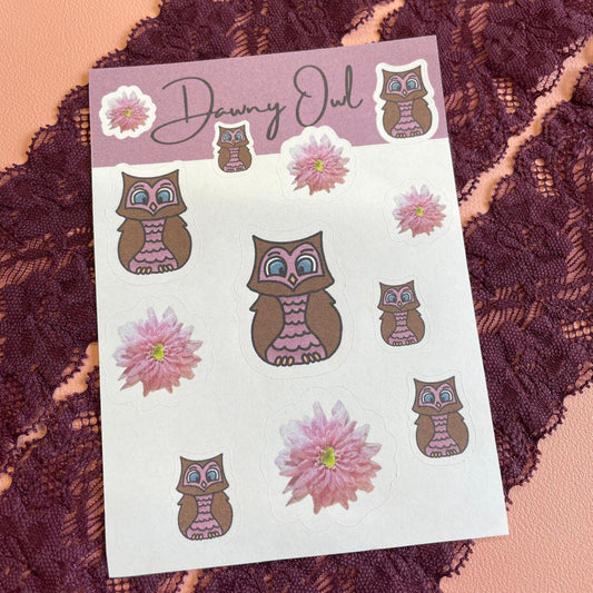 Dawny Owl Sticker Sheet