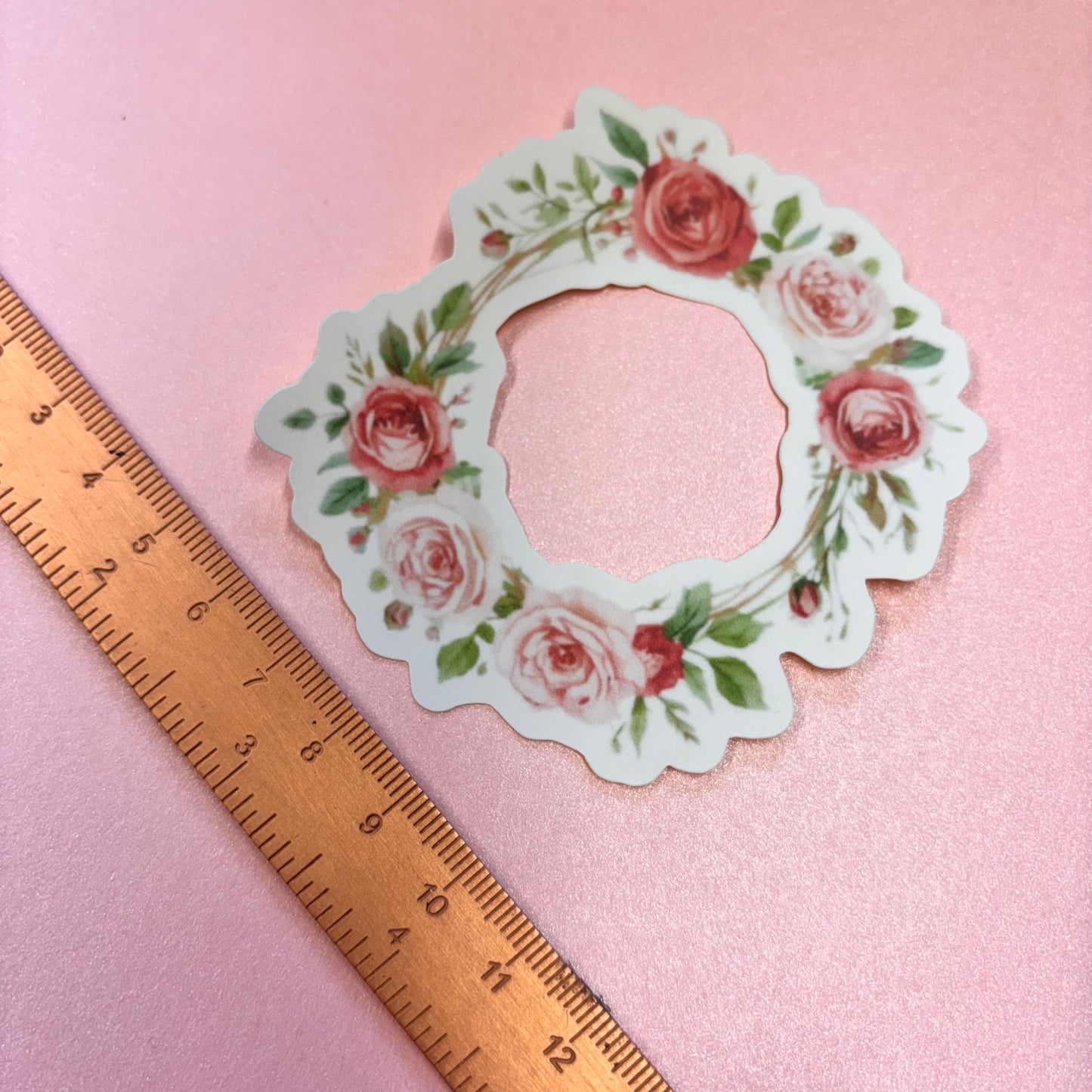 Delicate Roses Reef Die Cut Sticker in Matt
