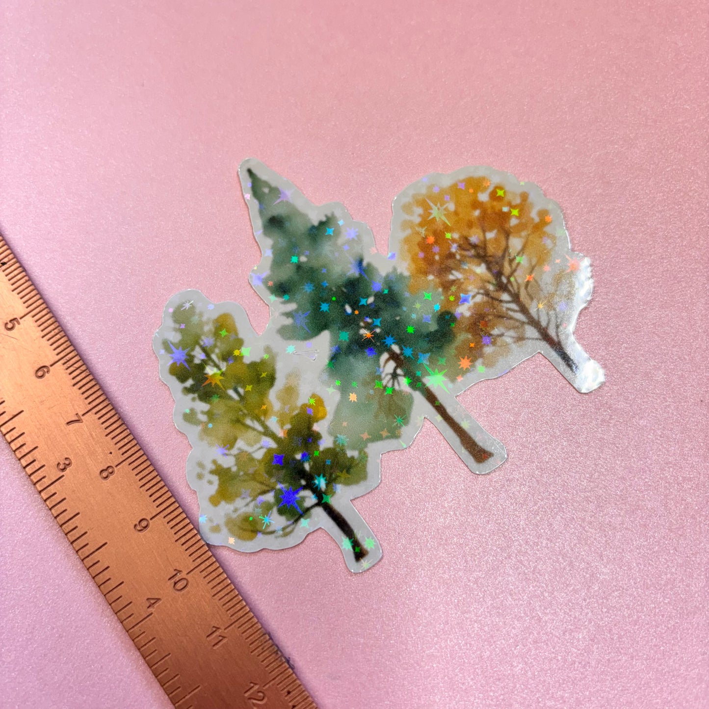 City Life Woodland Die Cut Sticker in Holographic