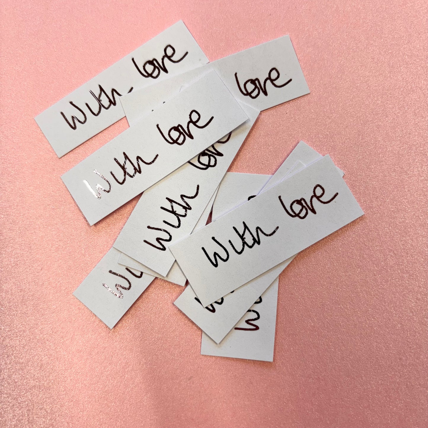 10pcs Light Purple Foiled With Love Word Pack