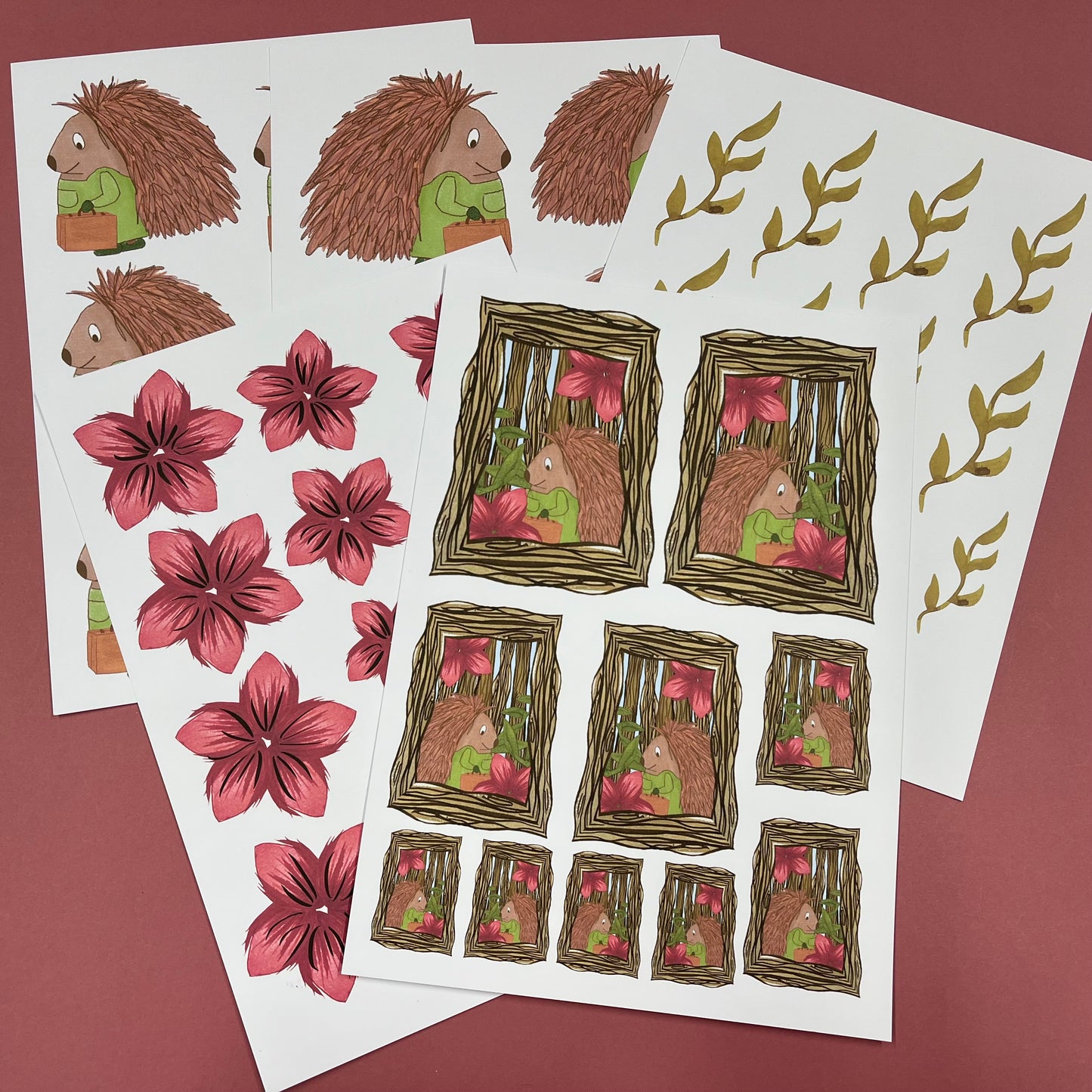 Harold Hedgehog Paper Collection with Cut Aparts PRINTED AND POSTED