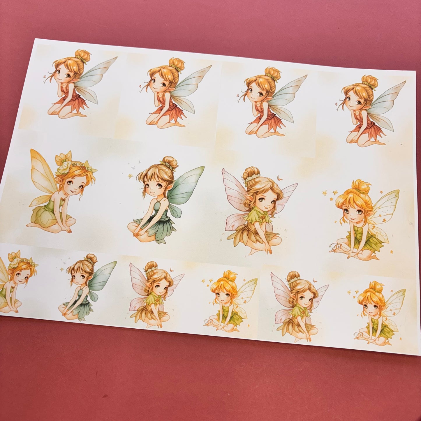 DIGITAL Enchanted Fairies 7pcs Cut Apart Paper Collection
