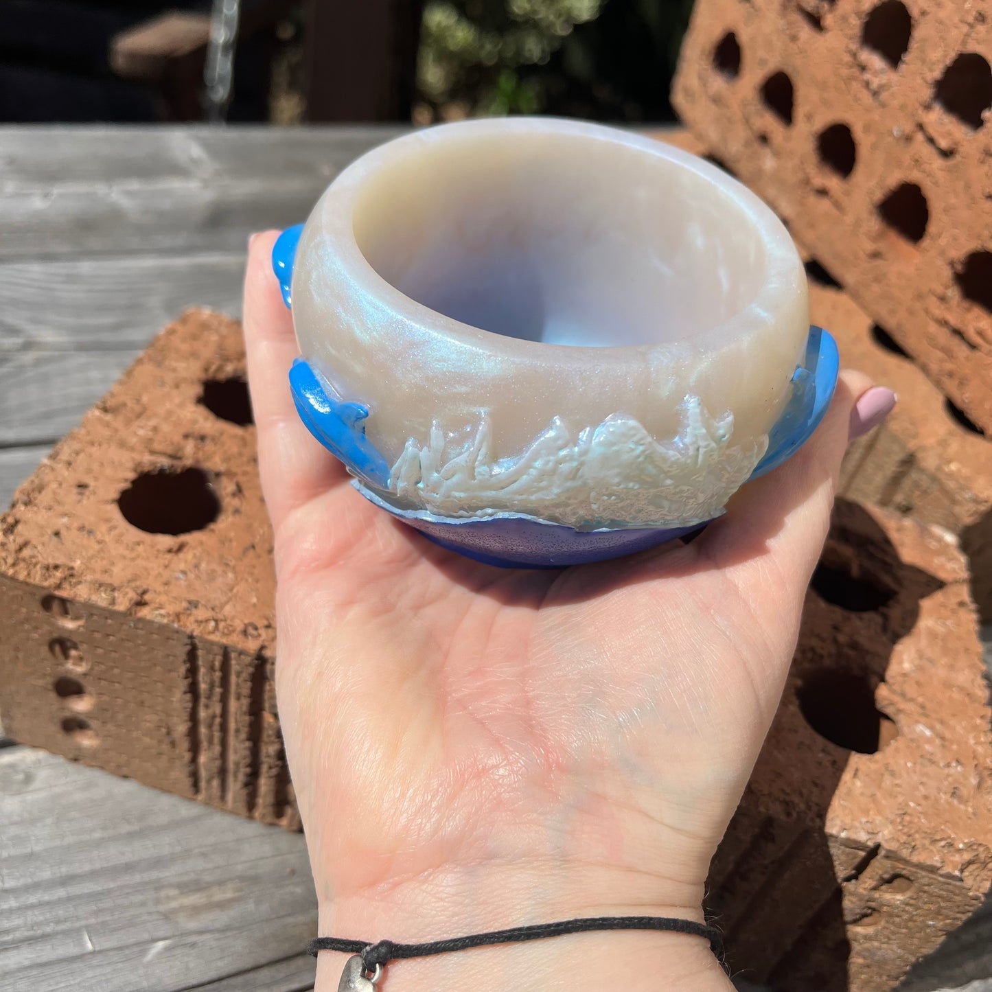 Dolphin Scene 3d Resin Pot
