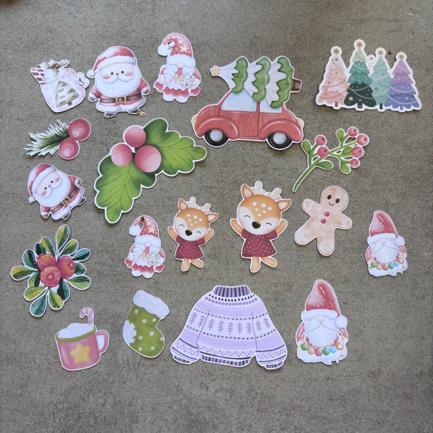 18 pcs Christmas Ephemera Pack
